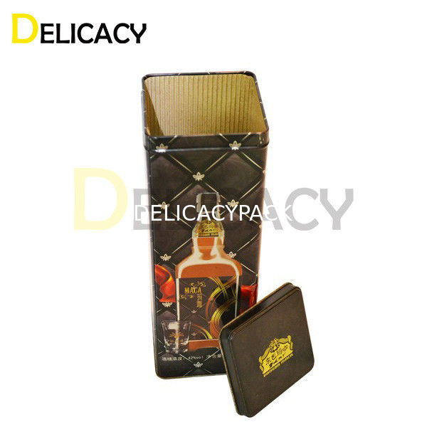 ক্যান বন্ধ সিমিং মেশিন জন্য হুইস্কি প্যাকিং টিন বক্স আয়তক্ষেত্রাকার ওয়াইন টিন বক্স বার্লি Bree টিন ক্যান